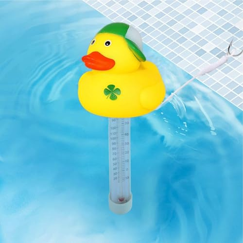 Pool-Thermometer, Schwimmendes Thermometer, Schwimmer Wassertemperatur Mit Schnur, Wassertemperatur Thermometer In Entenform, Thermometer Wassertemperatur Für Pool, Eisbad, Badewanne