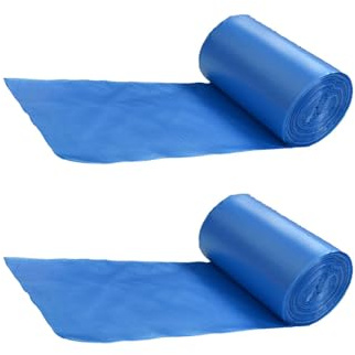 LOUYENOUS 100 Pcs 50 * 60 cm Trash Bin Liner Bags, Blue Thickened Dustbin Rubbish Tip Refuse Sacks Bin Bags for Kitchen Bathroom Car, Easy to Use/364(2)