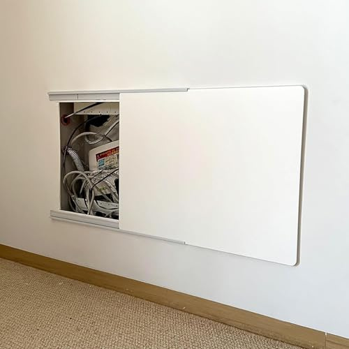 Copri Quadro Elettrico Copertura Scorrevole per Quadro Elettrico con Guida Autoadesiva Copertura Decorativa per Scatola del Contatore Elettrico Extra Sottile Copertura,09,35x25cm