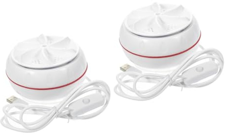 Lurrose 2 Stück Mini-waschmaschine Waschmaschinenreiniger Reise Waschmaschine Kleine Waschmaschine Tragbare Waschmaschinen Kleidungsreiniger Kleine Wäschemaschine Weiß Abs
