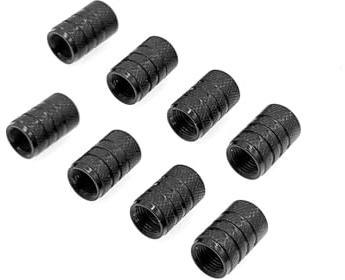 JZK 8x Black metal tyre valve caps, tyre dust caps for car and bike, aluminum alloy Tire valve cap, mountain bike valve cap, Motorcycle tyre valve dust cover
