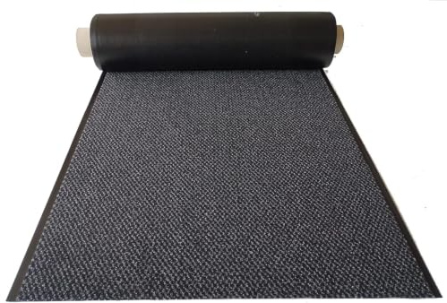Schmutzfangläufer Meterware 60 cm breit meliert, Dark, 60 x 50 cm | ohne Rand an den Schnittkanten | Velours mit Vinylrücken | Schmutz- und feuchtigkeitsaufnehmend