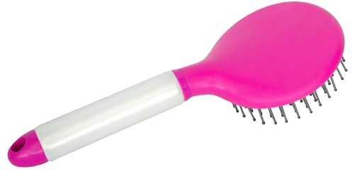 START Holo Spazzola per criniera e coda – Spazzola districante per cavalli con setole morbide arrotondate – Spazzola ergonomica per cavalli per la cura delicata dei cavalli senza tirare (rosa)