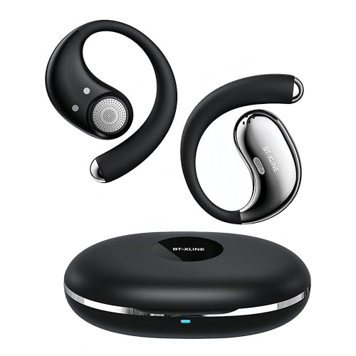 BEVCEFCC Open Ear Ecouteurs Bluetooth sans Fil, Écouteurs Bluetooth 6.0, 36H HiFi Stéréo, IP5 Étanche Casque Sport pour Running/Gym, Noir Running Sport, et Navette Quotidienne