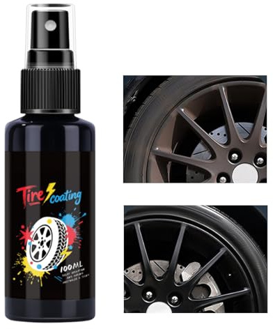Spray Lucidante Per Pneumatici | Rivestimento Nano Duraturo Per Pneumatici | Agente Per Cerchi Ad Alto Lucido,Per Automobili Suv Veicoli Detailing Domestico Restauro Manutenzione