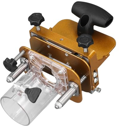 Luocute Mortasatrice 2 in 1, Localizzatore di Scanalature in Acciaio Inossidabile con Larghezza e Altezza Regolabili, per Fresatrice per la Lavorazione del Legno e Giunzioni di Mobili