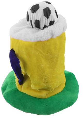 TOPPERFUN Riesiger Bierhut in Krugform aus Leichtem Material Originelle Party Kopfbedeckung für Oktoberfest Fußballfans und St Patrick's Day
