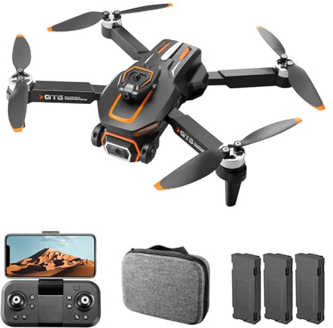 Jxngery Mini Quadricottero per Bambini con Telecamera HD 720P Telecomando Giocattoli Regali per Ragazzi Ragazze con Mantenimento 'altitudine Motore Brushless Evitamento Ostacoli (-3)
