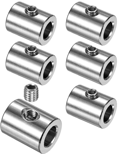 DLPRK Juego de 6 piezas Abrazadera de Cable, Acero inoxidable 304, con bloqueo de un solo agujero, Alambre, Cuerda, Clips, Abrazaderas (4 mm) (Plata)