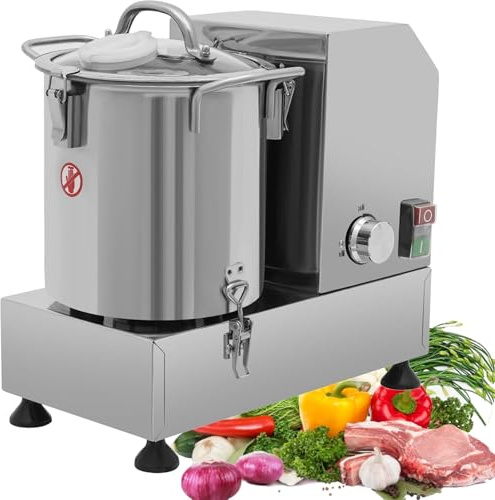 LVSEWOA Robot da Cucina Elettrico, Robot da Cucina e Tritatutto per Verdure, Tritatutto per Verdure da 1200W/1800W per cucine Commerciali e ristoranti, 9L