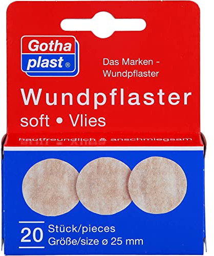 Gothaplast Wundpflaster soft Vlies Ø 25 mm, 20 St. Pflaster