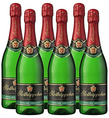Rotkäppchen Sekt Flaschengärung Riesling trocken 6er Set (6 x 0,75l) – Premiumsekt deutscher Weine – perfekt zum Anstoßen/ besondere Momente/Geburtstage/ als Geschenk/ Mitbringsel