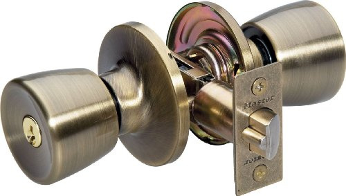 Master Lock TUCO0705 Keyed Alike Tulip Door Lock with Deadbolt, Polished Brass