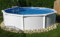 Stahlwandbecken Kreta rund 450 x 120 cm inkl. Skimmer/breiter Handlauf