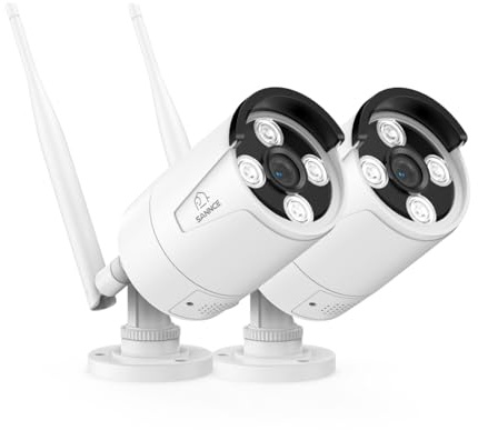 SANNCE 3.0MP Wireless CCTV Cameras Outdoor Weatherproof Metal Expandable Camera for N48WHE 5MP NVR Security System IP66 WiFi Home Security