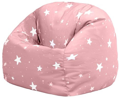 Icon Étoiles Pouf Enfant, pour Poire avec Remplissage, Chaise Enfant, Fauteuil Chambre, Meuble Chambre, Meuble Salon, Rose