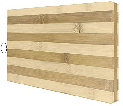 EUROXANTY Planche à découper en Bois de Bambou | Planche à Pain en Bois de Production écologique | Planche de Travail pour la Préparation et Présentation des Aliments | 26 x 36 cm