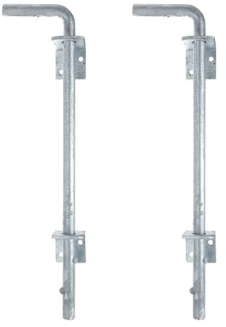 Alberts 211035 Bodenschieber | feuerverzinkt | Bolzen-Ø 16 mm | 400 mm | Abstand Bolzen - Tor 30 mm | 2er Set