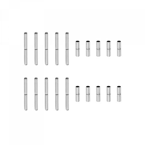 sourcing map 10pcs Watch Strap Tubes Pins 1.3mm Tube Dia 10mm Pin Length Stainless Steel Connecting Shaft for Watch Band Repairing Replacement