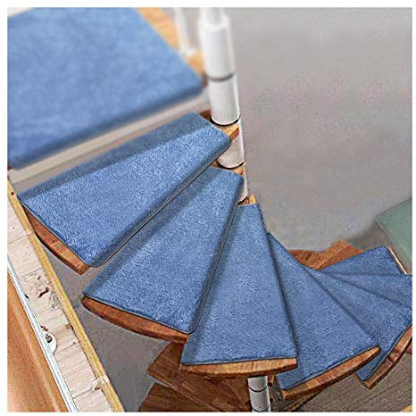 Treppenteppich Wendeltreppe 5pcs Wendeltreppen-Trittmatte, Rutschfeste Treppenkissen For Den Innenbereich, Rechts Abbiegen, Treppenschutz, Stufenmatten For Bodentreppen ( Color : C , Size : 70*33/12cm