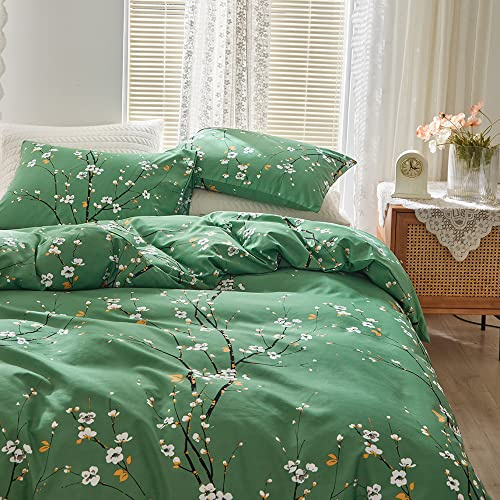 Freyamy Housse de Couette 220x240 Branche d’Arbre Parure de lit 2 Personne en Microfibre avec Fermeture Éclair Réversible Sets de Housse Couette avec 2 Taie d'oreiller 65 x 65 Linge de Lit Imprimé