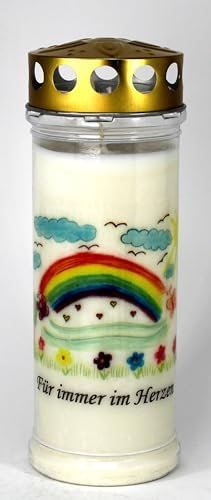 Kerzen Junglas - Grabkerze für Sternenkind, 7 Tage Brenndauer (3951) Grablicht mit Spruch und Motiv, Wetterfester Grabschmuck