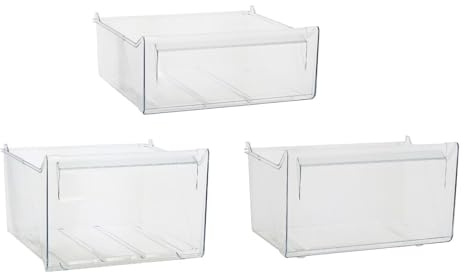 Masterpart Juego de 3 cajones para alimentos congelados compatibles con congeladores Zanussi ZRB