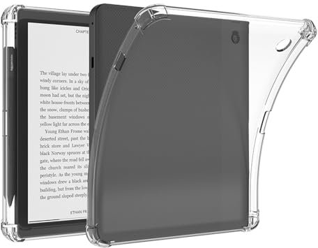 Zrengp Clear Shell for Kobo E-Reader, Ultra Slim TPU Soft Back Shockproof Transparent Case Cover for Kobo Sage 8 inch E-Book