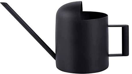 OUYUE Regadera Regadera De Pico Largo, Regadera De Acero Inoxidable para Plantas, Regadera para Casa De Oficina Regadera Metal (Color : Black, Size : 300ml)