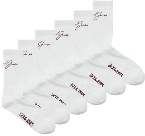 Calcetines de Jactenis, 6 unidades, Blanco/Pack: blanco - blanco - blanco - blanco - blanco, Talla única