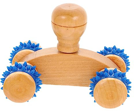 Holz Rückenrolle 3 Stück für Muskelentspannung und Blutfluss | Leichtes Holz, für Zuhause und Yoga, Vier Rollen pro Stück, zur Lockerung Müder Muskeln
