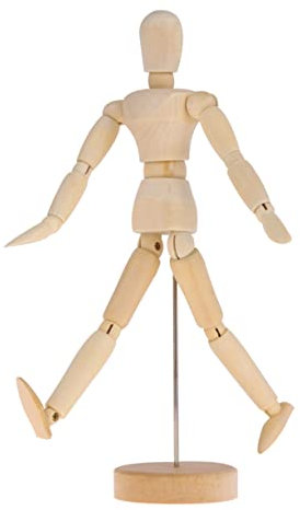 HOODANCOS Holzpuppen-Ornament Bewegliches Gelenk Modell Puppe Holzhandwerk Dekoration Schmuck Für Künstler Und Junge Mädchen