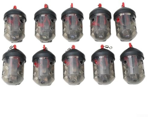 Cestello per pastura, per pesca a cappuccio, accessori per la pesca a fondo, per pesca (10 pezzi)