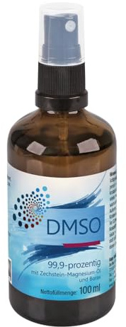DMSO mit Zechstein-Magnesium-Öl und Borax, 99,9% reines DMSO, Braunglas
