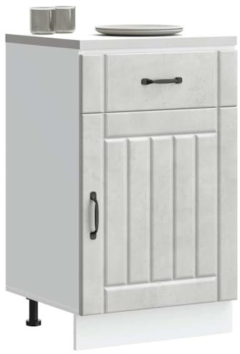 Generisch Küchen-Unterschrank Lucca Betongrau Holzwerkstoff,jiangboyue-853721