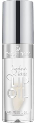 Essence Cosmetics Hydra Kiss Olio Labbra, Idratante, Curativo, con Oli, Lucida, Rugiadosa, 4 ml