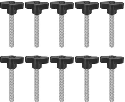 QUARKZMAN 10Pcs Tornillo De Fijación Con Pomelo M8 X 55mm Métrico 304 Acero Inoxidable En Forma De T Pomelos Para Mano Rápida Remoción Reemplazo De Pomelo Para Apretar Manual