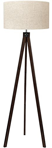 LEPOWER Wood Tripod Floor Lamp Mid Century Standing Lamps for Living Room