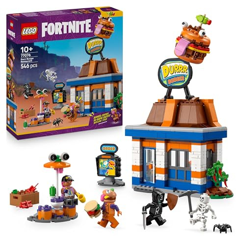 LEGO Fortnite Durrr Burger Restaurant - Gaming Spielzeug mit Strandbomber, Beefboss, Schmierfink und EIN Skelett Minifiguren - Sammelbares Gamer Geschenk für Jungen und Mädchen ab 10 Jahren - 77076