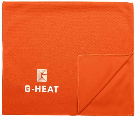 G-HEAT - Toalla de refrigeración de microfibra, 100 x 30 cm, toalla de deporte refrescante, antisudor, ligera y de secado rápido, ideal para fitness, yoga, senderismo (naranja)