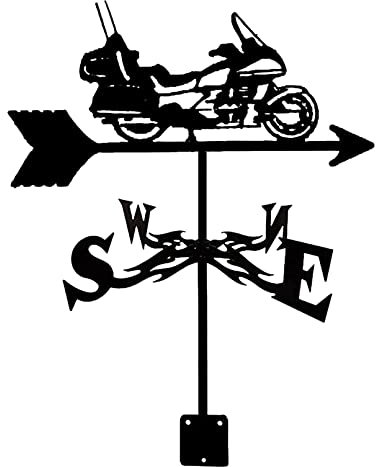Edelstahl-Wetterfahne, kreative Motorrad-Form, Fahrtrichtungsanzeiger für Gartenmontage, Hofdekoration