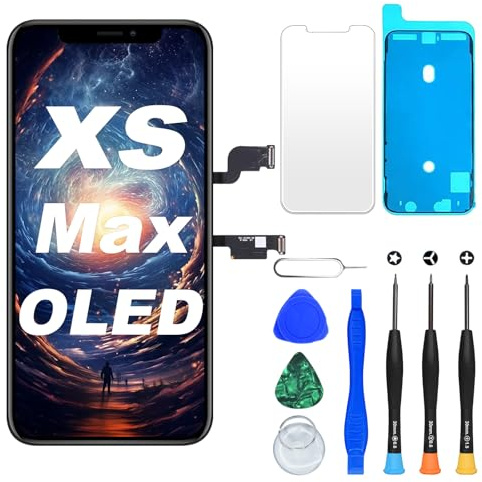 DIGI4U OLED Pantalla para iPhone XS MAX, 6,5'' Pulgadas FHD Truetone Face ID Pantalla [Not LCD] para iPhone XS MAX Digitalizador táctil con Herramientas de reparación