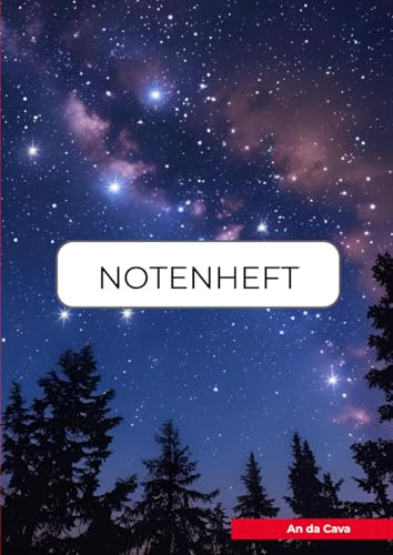 Notenheft für Lehrer – Design „Sternennacht“ – DIN A4: 80 Seiten mit Schülerlisten, Notenspalten & Notizen – für Grundschule bis Sek II – übersichtlich & liebevoll gestaltet