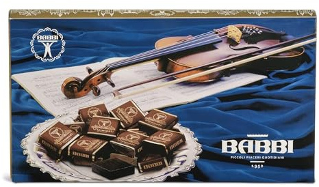 Babbi Viennesi, Classico Flavor, 8 Pieces, Italian Cream-Filled Wafer Cookies, Thin Vanilla Wafers Covered in Chocolate, Harmony Gift Box