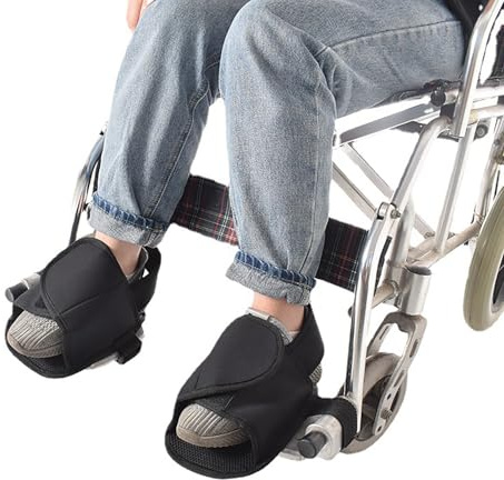 Correas for pies for silla de ruedas, soporte ajustable for zapatos, soporte antideslizante for piernas for personas mayores con discapacidad, evita que los pies se resbalen del reposapiés.