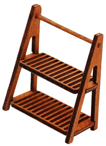 Étagère miniature en bois 1:12 pour décoration de maison de poupée, décoration de maison de poupée, étagère à gâteau décorative