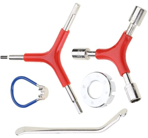 pumpumlia Juego de llaves de radios para bicicletas, tensor de acero, herramienta para pezón, pezón, bicicletas, juego de llaves de radios