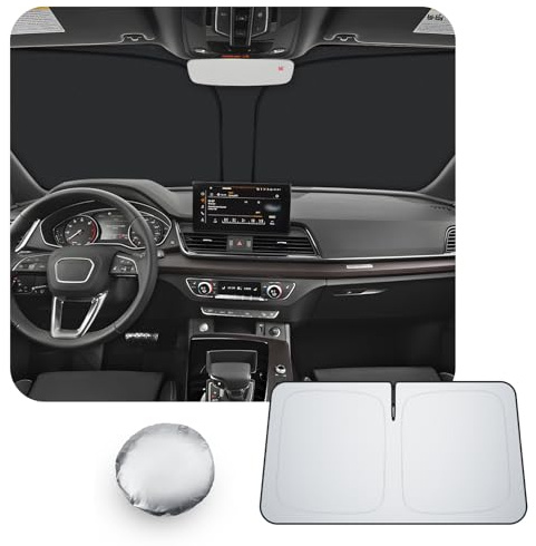 [Upgrade] CDEFG Compatible con Audi Q5 FY 2017-2026 / Q5 8R 2009-2016 Parasol Cubiertas Parasol Anti UV Parabrisas Delantero Parabrisas Auto Parasol Accesorios