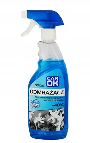 DomoDomo CarOK - Descongelante para ventanas de coche -40 °C, 500 ml, eficaz spray anticongelante para cristales y cerraduras