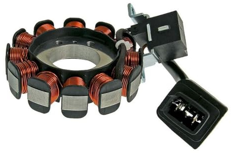 Lichtmaschine kompatibel mit PIAGGIO Fly 50 4T ZAPC442/LBMC445, Zip 50 4T | Stator mit PickUp, 2-pol. Stecker, Vergleichsnr. 16288; kompatibel mit PIAGGIO Liberty 50 ZAPC282, APRILIA Scarabeo 50 ZD4TG